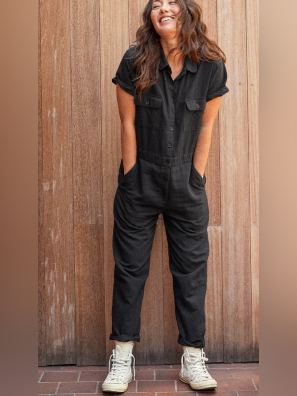 Outerknown S.E.A.  Utility Jumpsuit Cotton Linen Blend Size XL